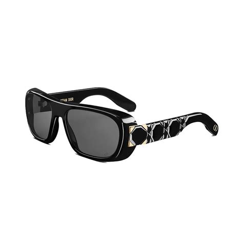 Lady 95.22 S1I Black Rectangular Sunglasses .